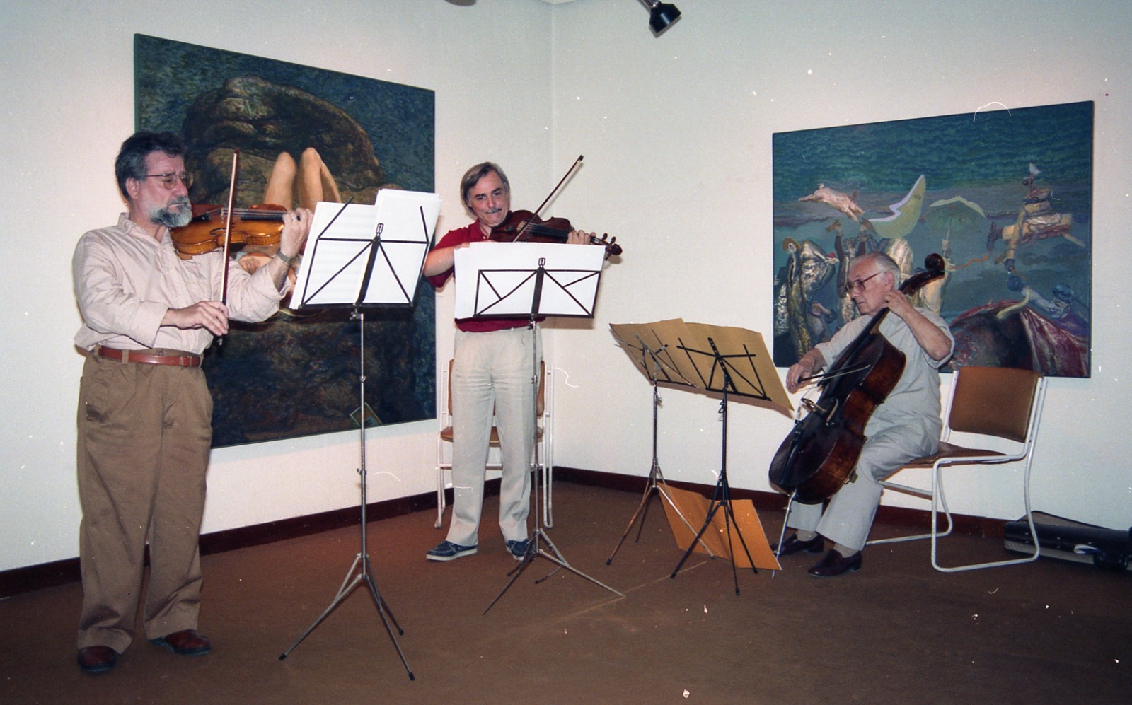 Exposición de Alcorlo: Manuel Alcorlo (violín), Emilio Mateu (viola) y Enrique Correa (violonchelo)